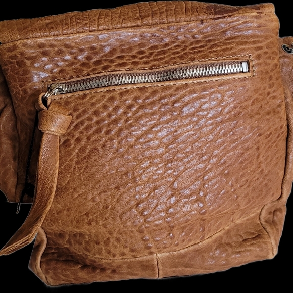 Textured Brown Crossbody Bag - Picture 5 of 11
